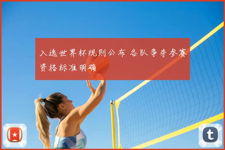 入选世界杯规则公布 各队争夺参赛资格标准明确